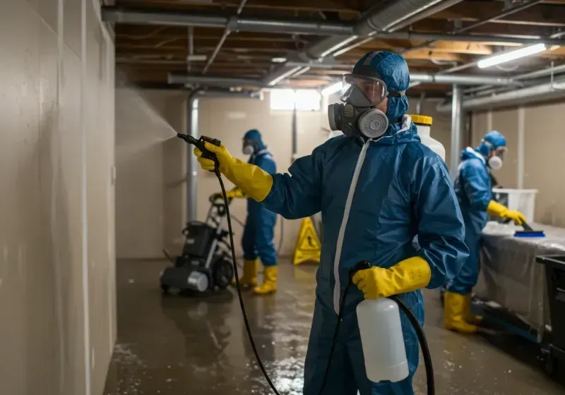 Basement Sanitization and Antimicrobial Treatment process in Livingston, LA